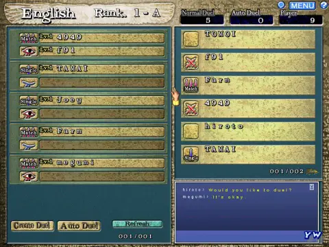 ScreenShot: YuGiOH! Online PC