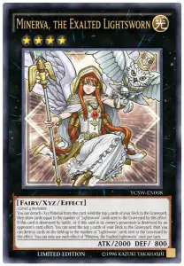 YCSW EN008 UR - Ultra Rare version of the Minerva, the Exalted Lightsworn prize card
