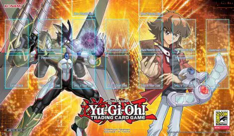 Comic-Con International Exclusive Yu-Gi-Oh! TCG game mat 2018 with Jaden & Nebula Neos