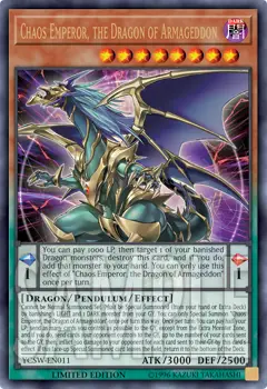 Chaos Emperor, the Dragon of Armageddon 2018-2019 YCS Prize Card