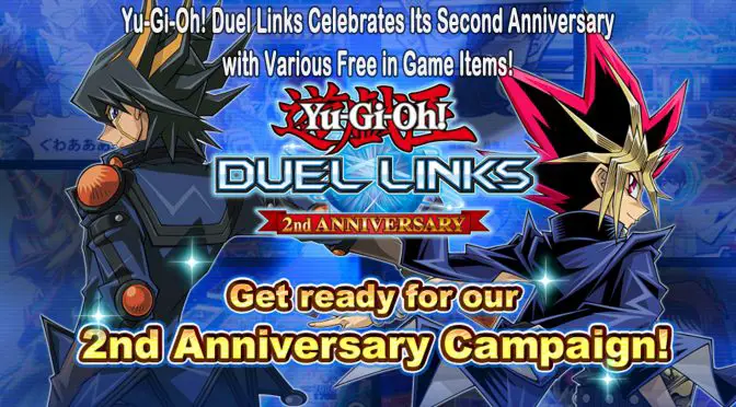 Yu-Gi-Oh! Duel Links Celebrates Its Second Anniversary with Various Free in Game Items