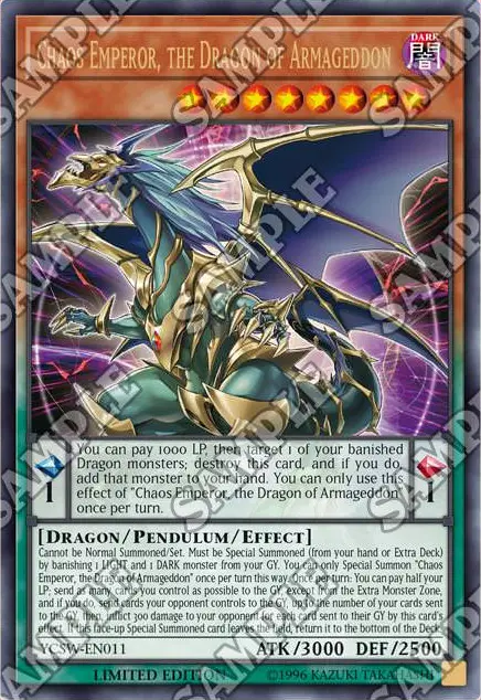 YCSW-EN011 Chaos Emperor, the Dragon of Armageddon