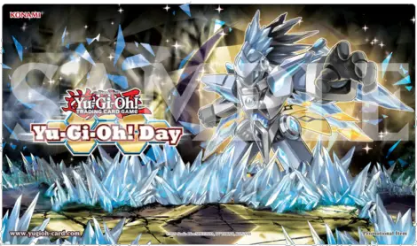 Exclusive Game Mat for this Yu-Gi-Oh! Day featuring Crystron Halqifibrax