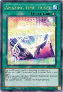 Lightning Overdrive Premiere! Event Ultra Rare copy of Amazing Time Ticket