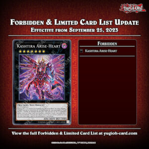 Forbidden & Limited Lists September 25, 2023