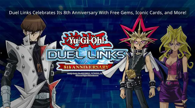 Yu-Gi-Oh! Duel Links Celebrates Its 8th Anniversary With Free Gems, Iconic Cards, and More