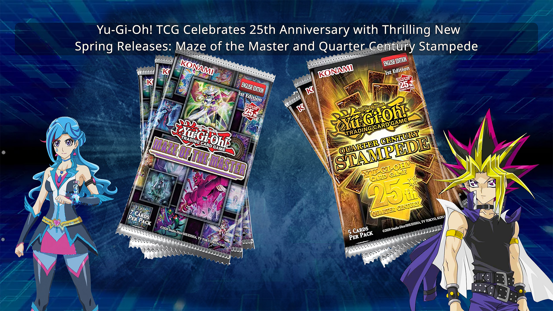 Yu-Gi-Oh! TCG Celebrates 25th Anniversary with Thrilling New Spring Releases: Maze of the Master and Quarter Century Stampede