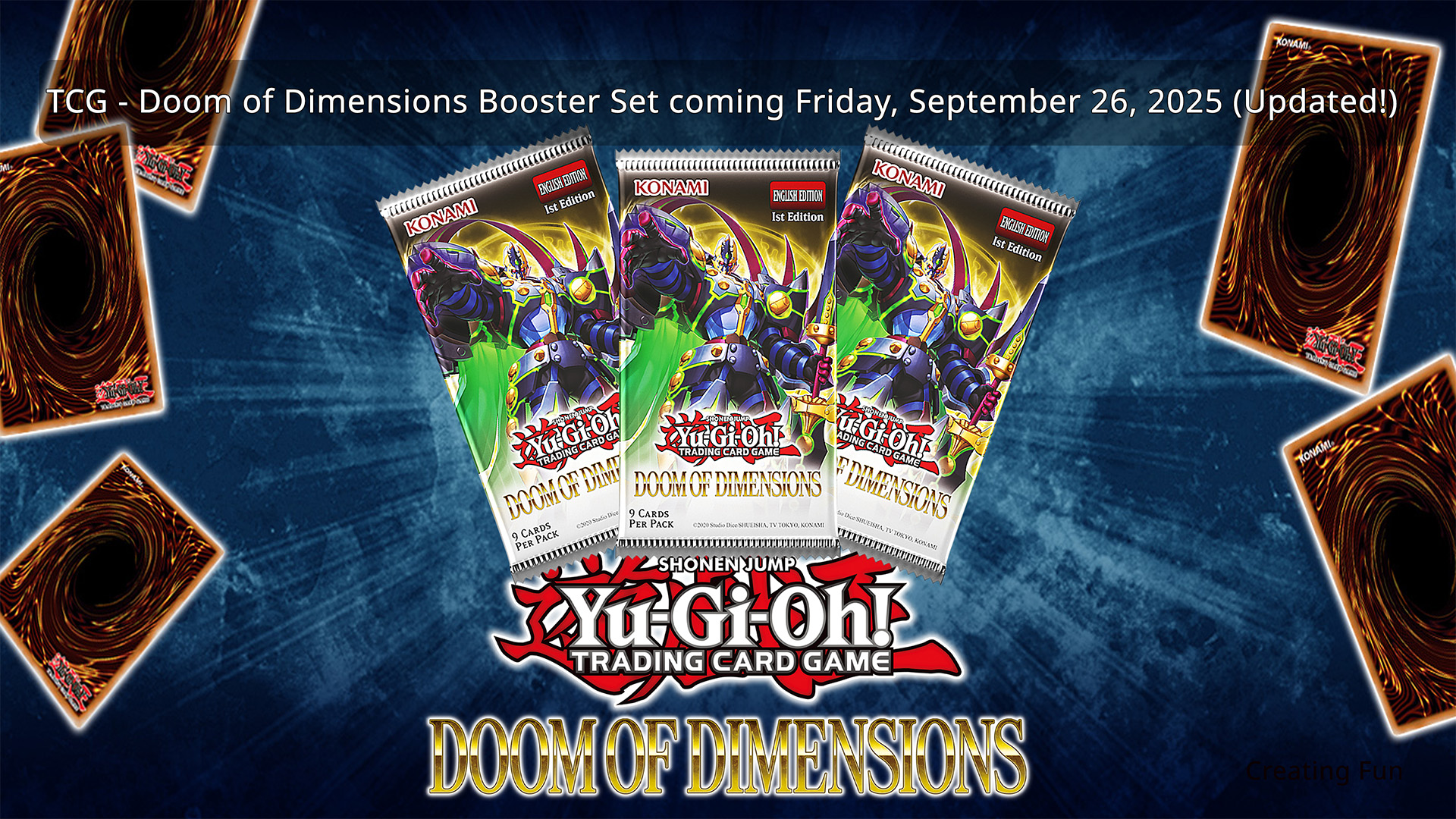 TCG - Doom of Dimensions Booster Set coming Friday, September 26, 2025 (Updated!)