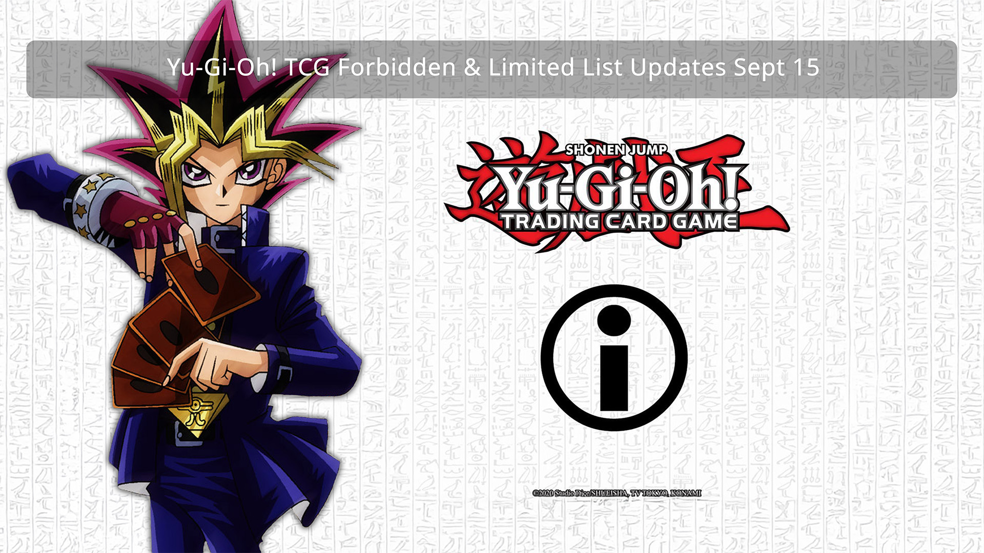 Yu-Gi-Oh! TCG Forbidden & Limited List Updates Sept 15